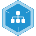 Icon Visualisierung blau